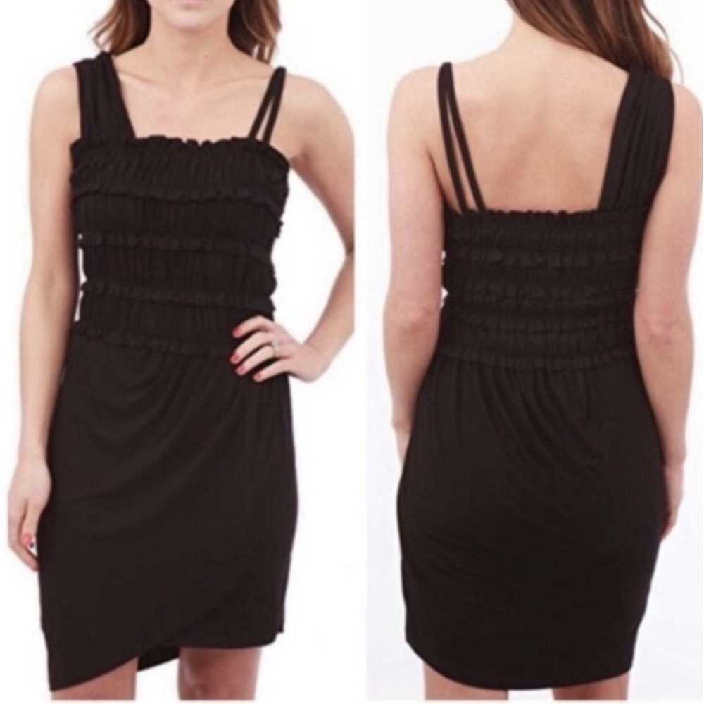 Anthropologie Leifnotes Women's Little Black Ruffle Mini‎ Size M New $128